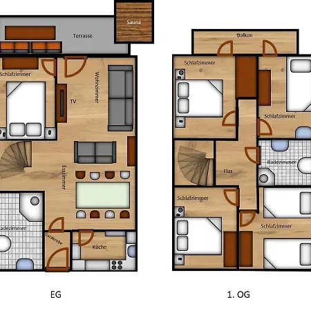 Seepark Bei Nina Mit Sauna 度假居 基希海姆